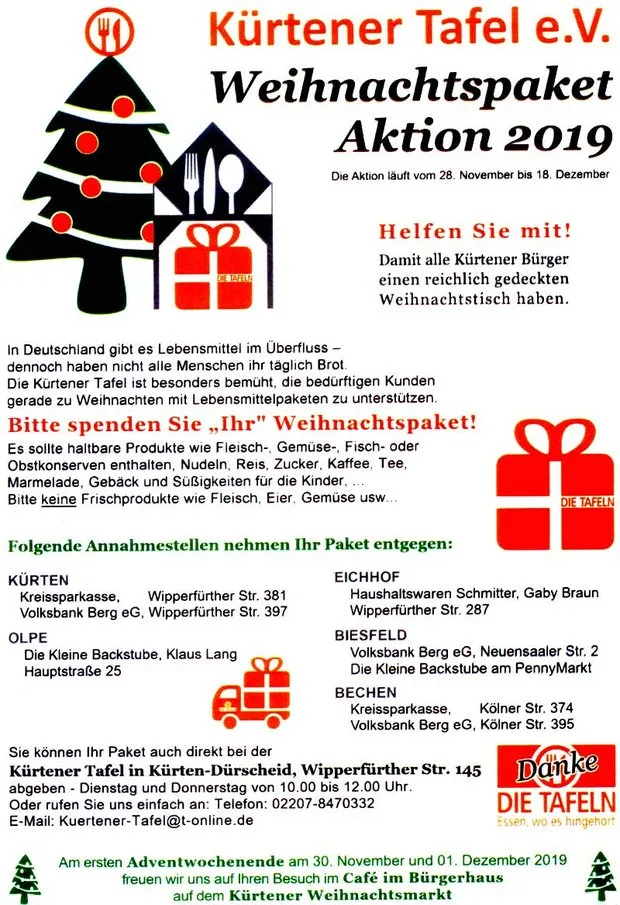 Archivbild 2019 – Kürtener Tafel